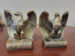 Vintage Brass Eagle Statue Book ends Perched Roosting Magestic Goldtone | eBay