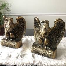 American Eagle Decor American Bookends Brass Decor Bookends Americana Bookends Hollywood Regency Decor 1970s Bookends Seventies - Etsy