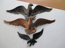 Lot of 3 Vintage Eagles Wall Hanging Cast Aluminum! | eBay