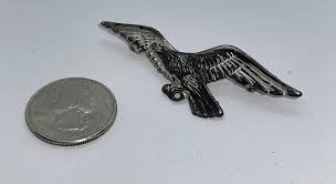 Vintage Art Nouveau Sterling Silver American Bald Eagle Bird ...