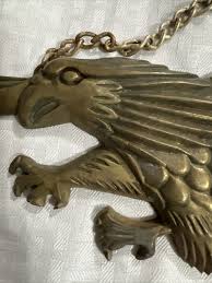 Vintage Brass Eagle With Chain Wall Decor Wing Span 13” | eBay