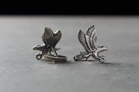 Handmade Sterling Silver Eagle Cufflinks - Personalized ...