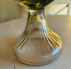 Vintage Ribbed Glass Oil Lamp Base: Clear Replacement Part ...