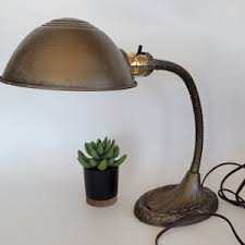 Vintage Industrial Desk Lamp | Cast Iron Task Light ...