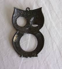 Vintage 1970s Owl Pendant Oversized Pewter Color - Etsy