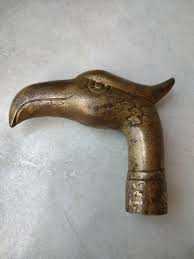 Vintage Brass Eagle Solid Cane Walking Stick Umbrella Handle ...