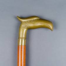 EAGLE HANDLE WALKING CANE STICK WOODEN ...