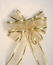 Sheer Gold Wired Bows, Set of 4, Metallic Decor - Etsy
