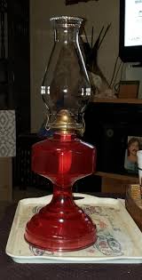 Vintage Red Glass Oil Lamp for Sale in San Antonio, TX - OfferUp