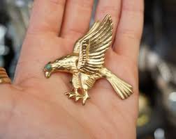 Vintage Estate C1970 Gold Vermeil Sterling Silver Falcon ...