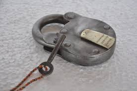 Vintage Iron Hobb's & Co. Unique Shape Handcrafted Padlock ...