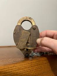 Vintage Hansl MFG Co. Railroad Lock CRI & PRR Brass ...