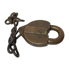 Lock: Antique Brass Railroad Switch Lock with Key - Reuzeit ...