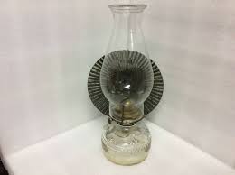 Eagle Pat Pending Glass oil Lamp with Ribbed Tin Reflector ...