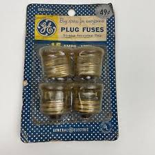 Vintage 4 General Electric 20 Amp Plug Fuses 125 Volts | eBay