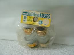 LEVITON Glass-top Fuses--15 AMPS--UL--[4] pcs--#9152--Vtg ...