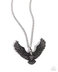Paparazzi Necklace ~ Edgy Eagle - Silver – Paparazzi Jewelry | Online Store | DebsJewelryShop.com