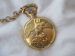 Unisex Adult Gold-Toned Eagle Pocket Watch | eBay