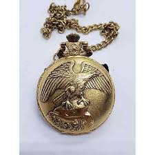 Watch it pocket watch. Eagle design on case front and face. Working watch | eBay