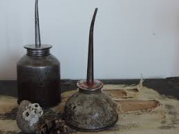 Vintage Oil Cans Set of 2 Rustic Petroliana Thumb Pump ...