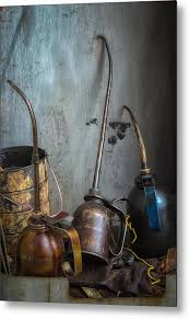 Oil Cans Metal Print by James Barber - James Barber