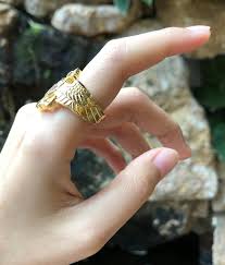 Ruby, Blue Sapphire and Diamond US-Navy Ring Set 18K Gold ...