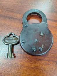 vintage eagle six lever lock and key Terryville Conn Stamp ...