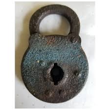 Old Old Iron 6 Lever Padlock for Decoration. For Sale at ...