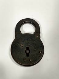 Vtg EAGLE Six Lever Padlock Antique Steel Lock NO KEY Made ...