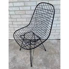 Mid Century Modern Eames Dkr Eiffel Tower Base Wire Chair ...