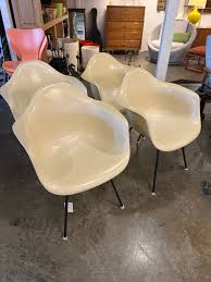 Vintage Herman Miller Fiberglass Arm Chairs (Set of 4) — At Hom