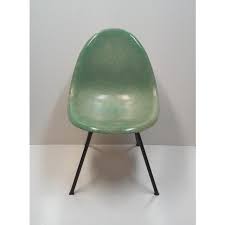 1950s Mid-Century Green Fiberglass Scoop Chair | Chairish