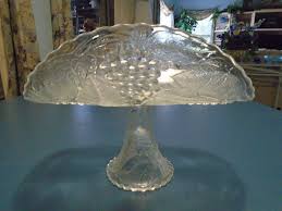 L.E. Smith Clear Banana Boat on Pedestal w/Grape Pattern | eBay