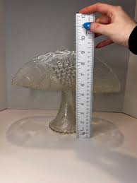 Vintage Extra Large Pressed Clear Glass Swooped Taco Shape Banana Display Stand - Etsy