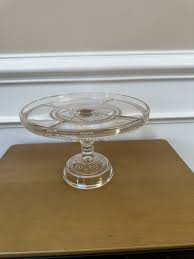 EAPG GLASS CAKE STAND SALVER ARGENT ROPE BAND BRYCE BROS ...