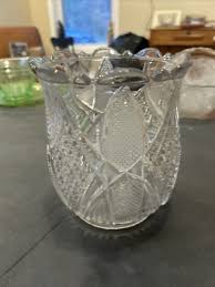 Vtg Manganese Spooner Biscuit Jar Clear Glass Glows | eBay