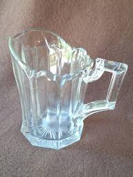 Vtg Heisey Depression Fluted Edge Clear Glass Creamer Pitcher Has Paneled Pattern in Victorian Style With Starburst Pattern on Bottom - Etsy