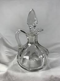 VINTAGE OIL & VINEGAR CLEAR GLASS CRUET 5 1/2" HIGH | eBay