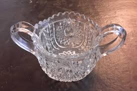 Sugar Bowl With Lid Oval Star Indiana Glass Antique - Etsy