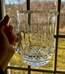 EDINBURGH APPIN CRISS CROSS & VERTICAL CUT CRYSTAL PITCHER~6"~40 OZ~V EXC COND | eBay