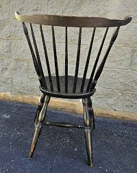 19th Century Early American Ebonized Saddle Seat and Spindle ...