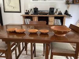 Vintage Munising Wooden Salad Bowl Set of 5 Painted Folk Art ...