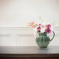 WGV Medium Dark Green Ceramic Pitcher Pot Vase - 7" Wide x 5.6" Height, Good quality, Heavy Weighted Base - 1 Pc - Walmart.com