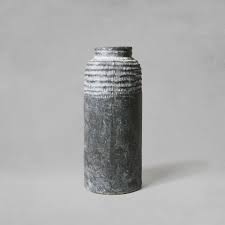 weathered gray earthenware vases | parker + gibbs