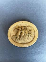 Antique 1880s Pine Frame With Italian Grand Tour Style Intaglio | Chairish