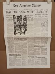 ISRAEL - Los Angeles Times Newspaper - CEASE FIRE Accepted ...