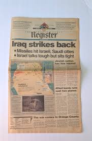 Vintage 90's War Newspaper OC Register Desert Storm Iraq ...
