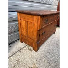 Antique Early 20th Century Victorian Eastlake Style Solid Oak Dresser. Circa 1920s. | Chairish