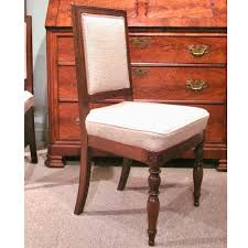 MIRABELLE ANTIQUES | Antiques Charlottesville, VA— Pair of Petite French Walnut Slipper Chairs with Square Backs, 19th Century