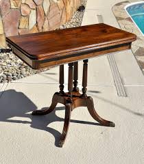 Antique Solid Walnut Flip Top Game Console Table - Etsy